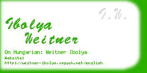 ibolya weitner business card